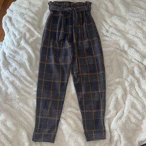 Boohoo plaid dress pants